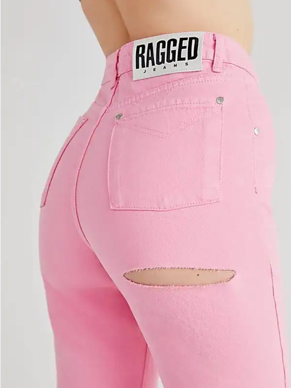 Ragged Priest High-Rise Pink Women's Jeans